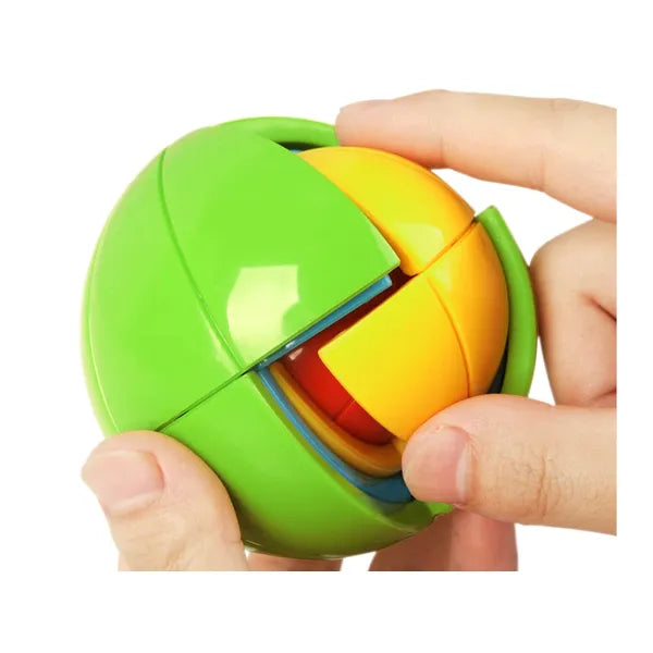 3D színes kirakó labda, 21 részes logikai játék, 8 cm átmérő
