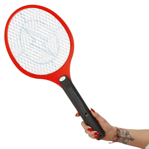 Újratölthető elektromos légycsapó ütő, LED jelző, biztonsági zárral, 21×51 cm