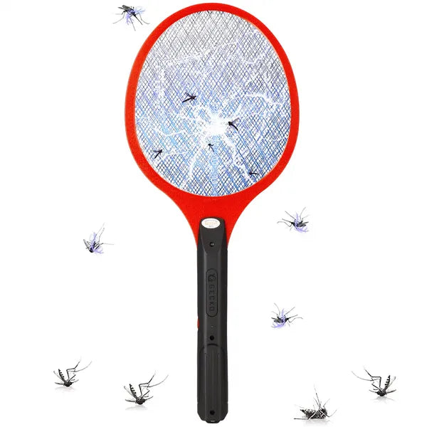 Újratölthető elektromos légycsapó ütő, LED jelző, biztonsági zárral, 21×51 cm