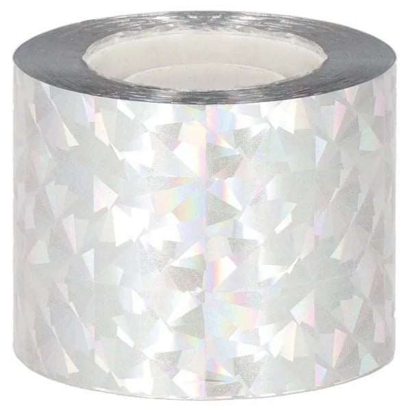 Holografikus madárriasztó szalag 5 cm x 80 m, kültéri, ezüst