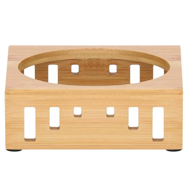 Kisállat etetőtál bambusz állvánnyal, 15×15 cm, Springos
