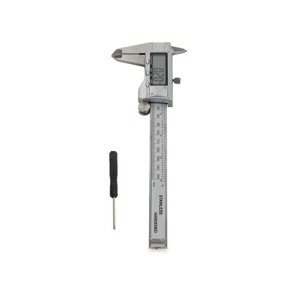 Digitális rozsdamentes tolómérő LCD kijelzővel, 150 mm, 0,02 mm pontosság