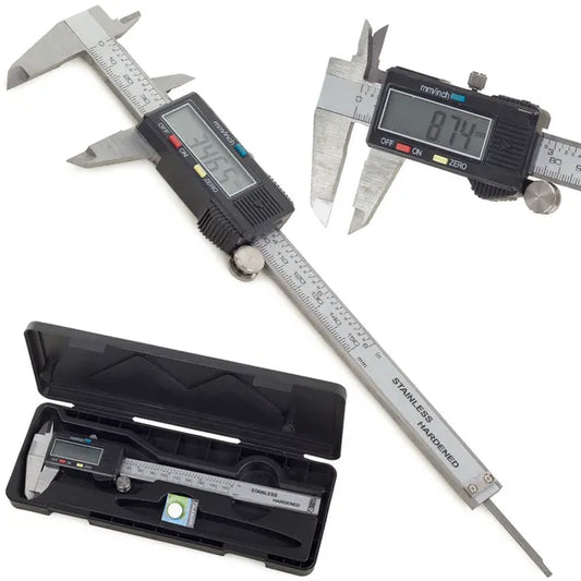 Elektronikus digitális tolómérő 150 mm LCD, rozsdamentes acél