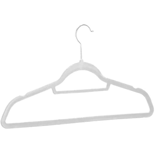 Velúr ruhafogas szett, 3 db, szürke, 45 cm, 360° forgó kampó