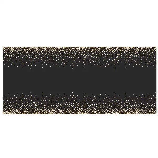 Fekete-arany vízálló, foltálló PEVA abrosz 272×137 cm