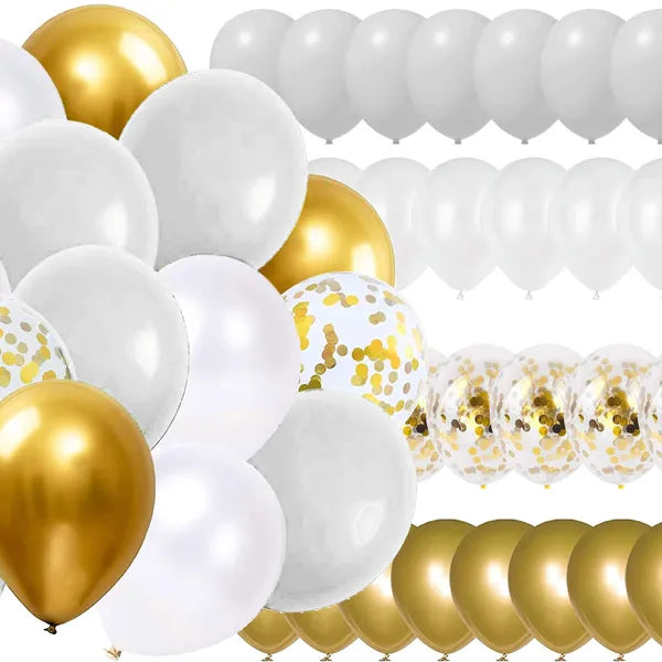 Többszínű latex dekorációs lufi készlet, 50 db, 40 cm