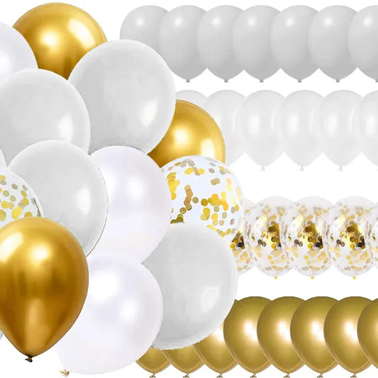 Többszínű latex dekorációs lufi készlet, 50 db, 40 cm