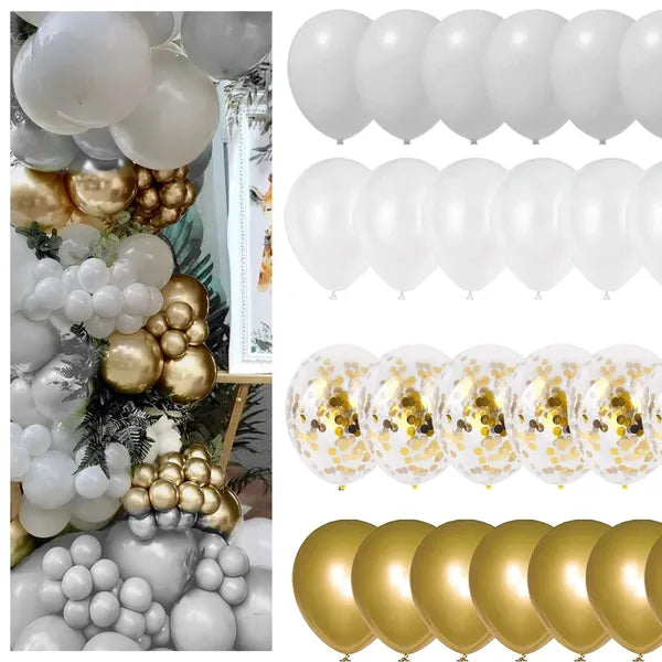Többszínű latex dekorációs lufi készlet, 50 db, 40 cm