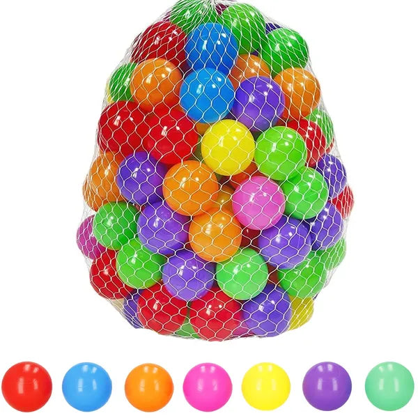 Színes játéklabdák gyerekeknek, 5,5 cm, 200 db, BPA-mentes PE