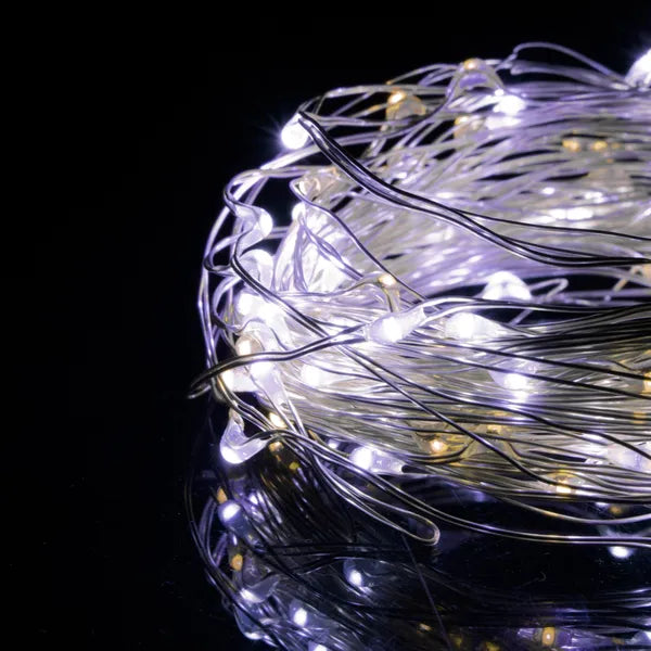 Elemes micro LED fényfüzér, 20 db, 1,9 m, hideg/meleg fehér