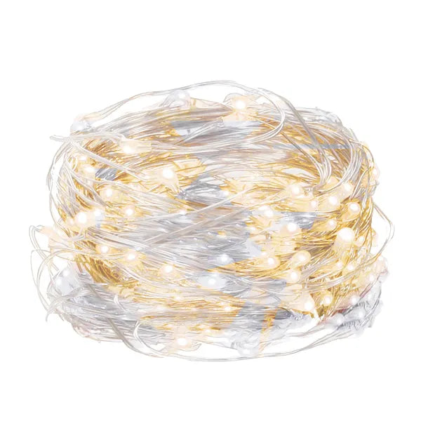 Elemes micro LED fényfüzér, 20 db, 1,9 m, hideg/meleg fehér