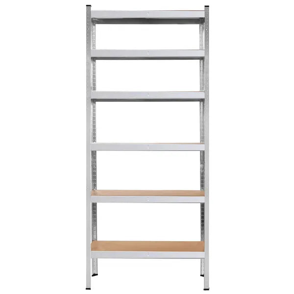 Ipari állvány 225×110×50 cm, 6 polc, 900 kg teherbírás, alu+MDF