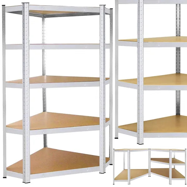 Műhelypolc 180×90×40 cm, 5 szint, alumínium keret, MDF lap, 875 kg