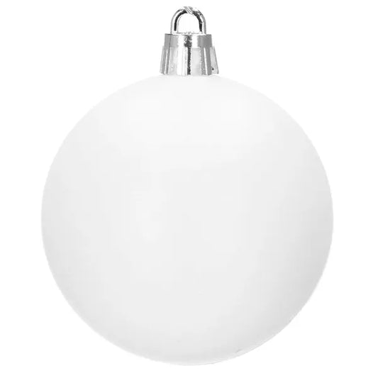 Karácsonyfadísz gömbkészlet 101 db, 3/4/6 cm, fehér, műanyag