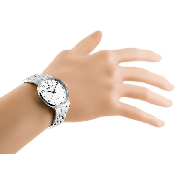 Bisset női karóra, 32 mm, rozsdamentes acél, ezüst/fehér
