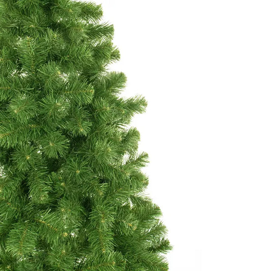 Karácsonyfa műfenyő természetes fatörzsen, 220 cm, zöld PVC ágak