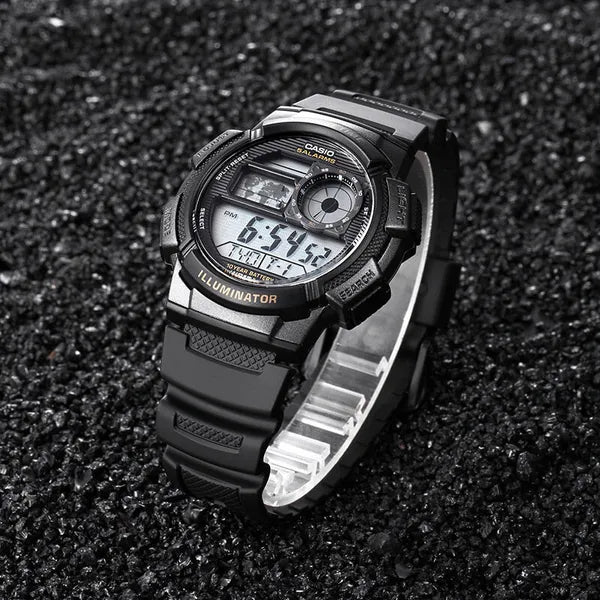 Casio AE-1000W-1BV férfi digitális karóra WR100 világidő LED