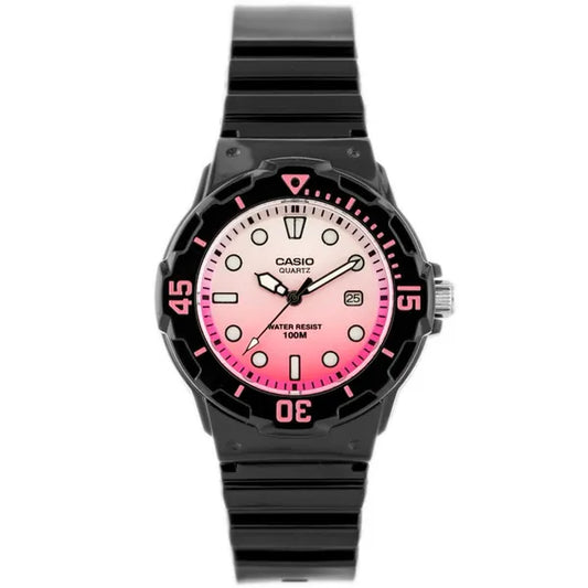 Casio női karóra LRW-200H-4EV, 100 M vízálló, rózsaszín számlap