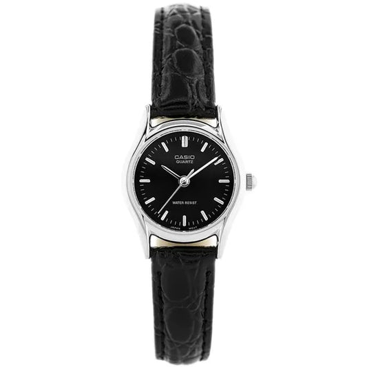 Casio LTP-1094E-1ARDF női karóra, fekete bőr szíj, 23 mm WR30