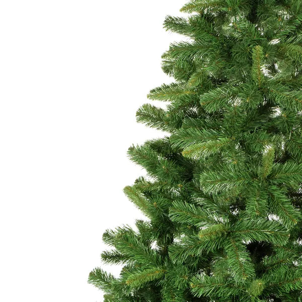 Zöld műfenyő jegenyefenyő-hatással, 120 cm, PVC tűlevelek, háromlábú talp