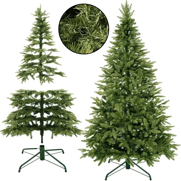 Luxus PE műfenyő, természetes hatású lucfenyő, 150 cm