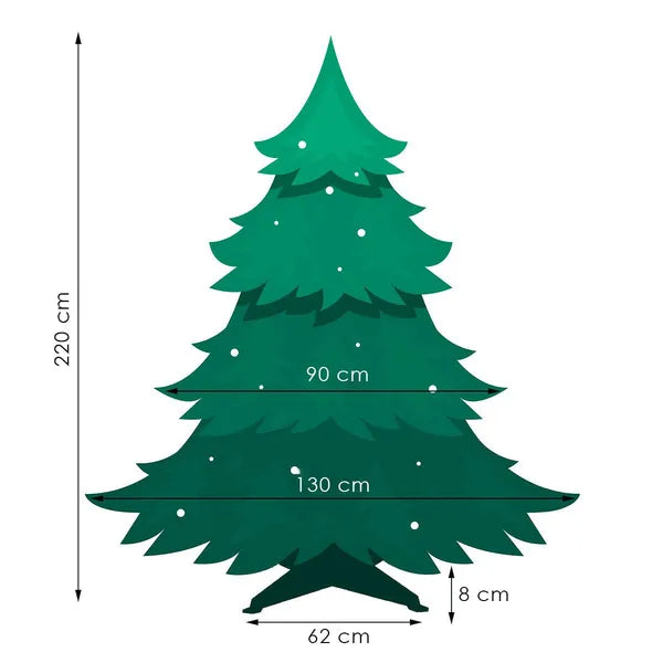 Prémium zöld mű jegenyefenyő, 220 cm, triplalábú állvány