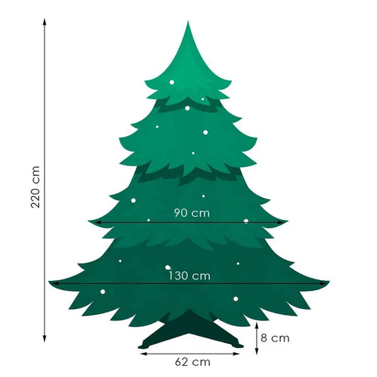 Prémium zöld mű jegenyefenyő, 220 cm, triplalábú állvány