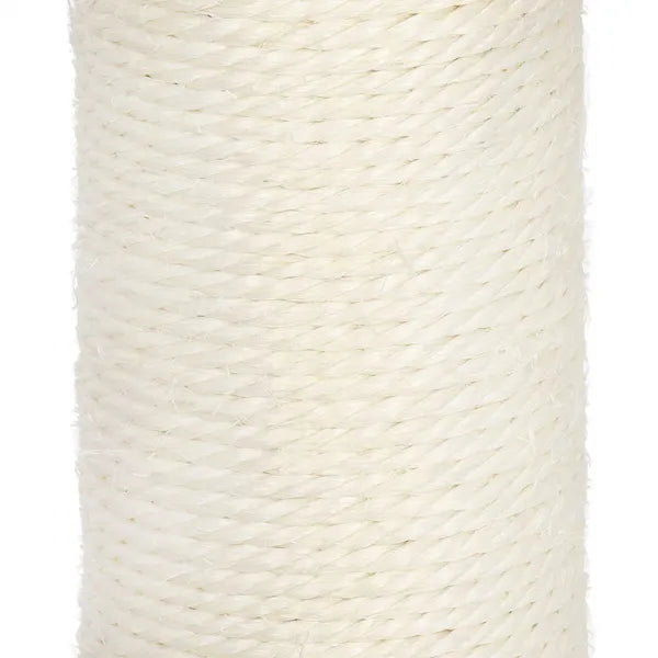 Macskabútor kaparófa, 2 szintes, 48 cm, szürke/krém MDF-poliészter