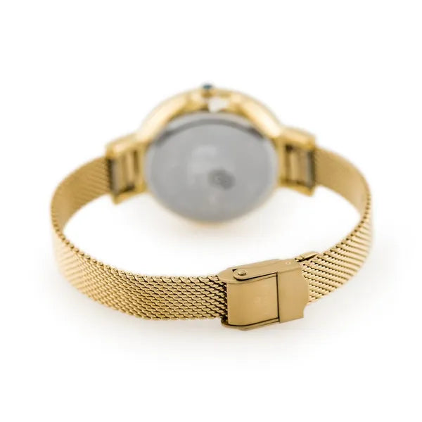 Női aranyszínű G. Rossi 10571 WR30 kvarc karóra, fémszíj, 34 mm