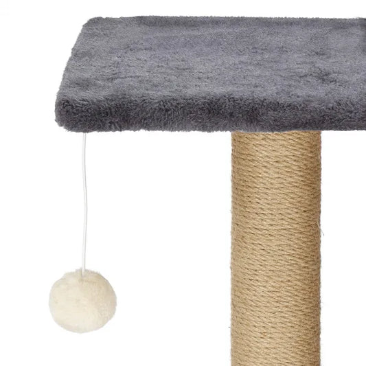 6 szintes macskabútor, kaparófa és függőágy, 121 cm, krém/grafit