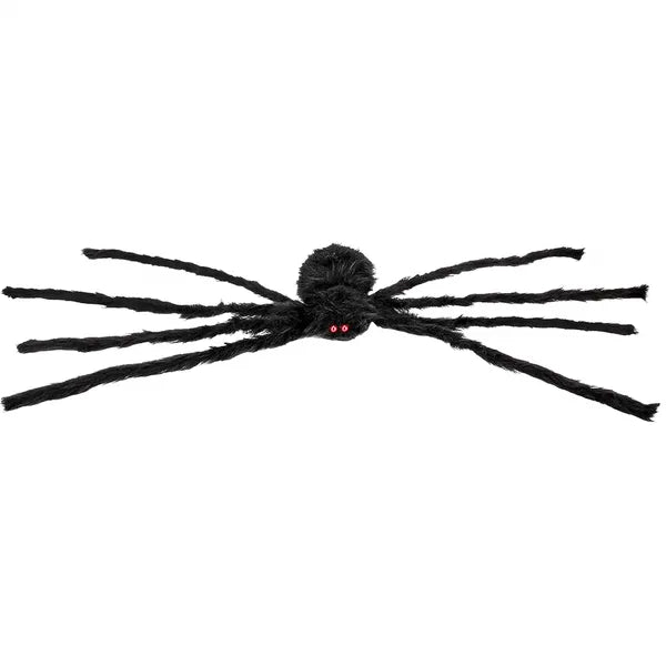 Halloween óriáspók dekoráció fekete, hajlítható lábakkal, 90 cm