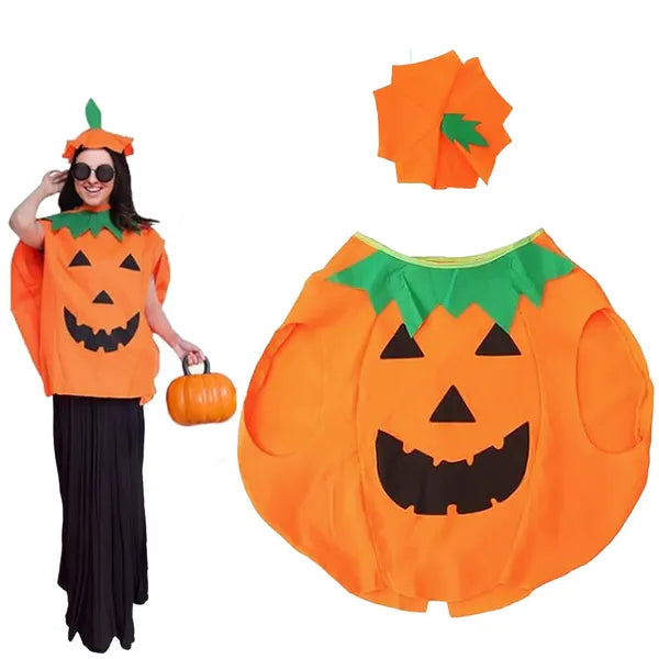 Tökös halloween kutyajelmez sapkával, poliészter, 64x87 cm
