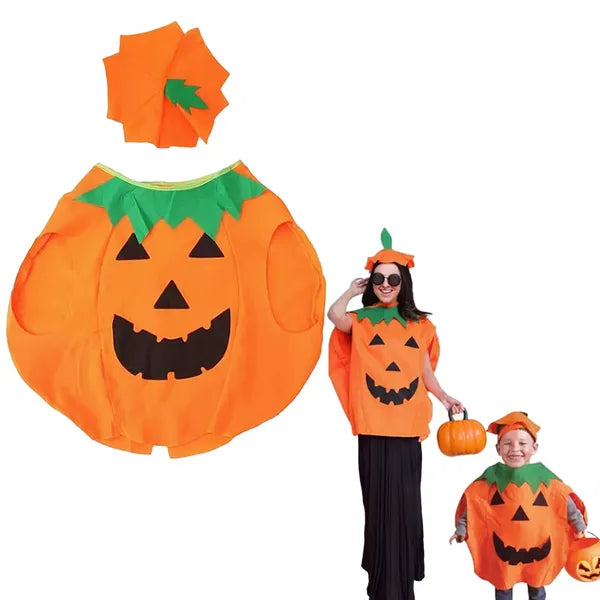 Tökös halloween kutyajelmez sapkával, poliészter, 64x87 cm