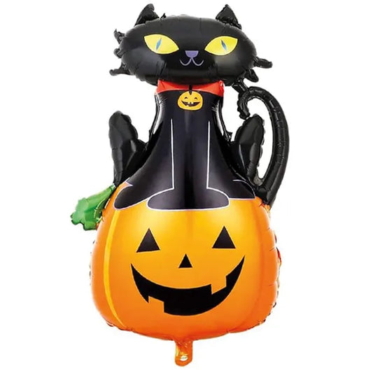 Halloween lufi dekorációs készlet, 14 db, latexből, fekete-fehér-narancs