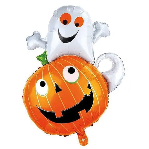Halloween lufi dekorációs készlet, 14 db, latexből, fekete-fehér-narancs