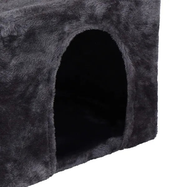 Macskabútor kaparófával, 5 szintes, 91 cm, bézs/szürke