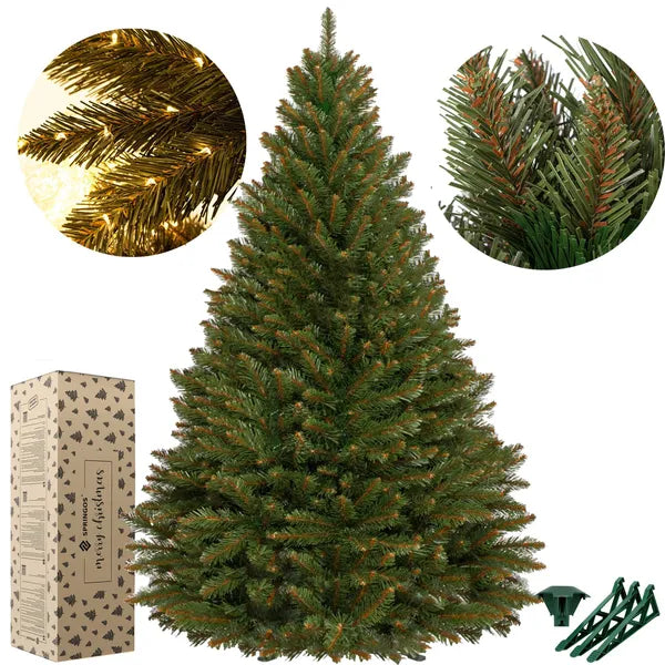 Műfenyő kaukázusi luc 150 cm PVC ágakkal, zöld talppal
