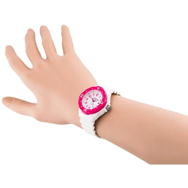 Casio LRW-200H-4BV lány karóra, WR100, fehér-rózsaszín, 33 mm