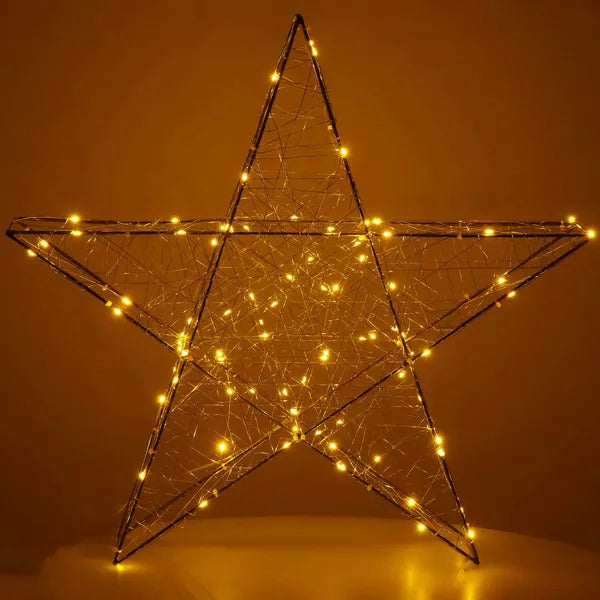 Springos beltéri fénydekoráció 100 LED meleg fehér, elemes IP20 55×57 cm