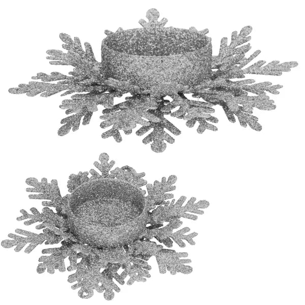 Fém mécsestartó ezüst ágmintás, 3 szintes, 12×10,5×3,5 cm