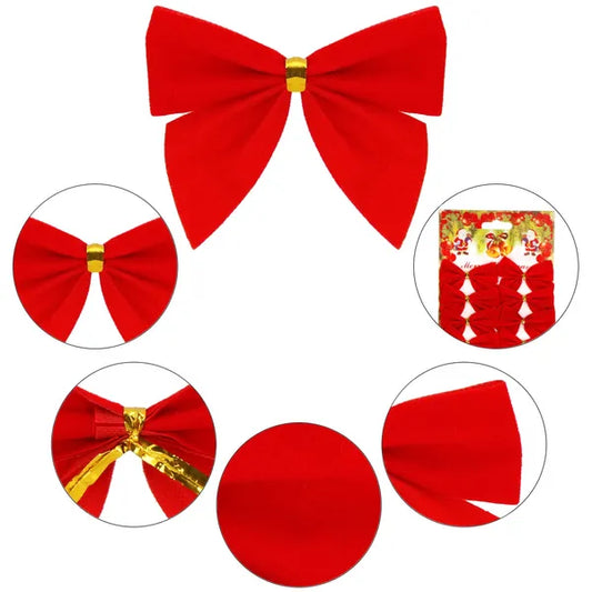 Karácsonyi ajándékmasni piros, 9,5×7,5 cm, 6 db szett