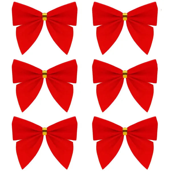 Karácsonyi ajándékmasni piros, 9,5×7,5 cm, 6 db szett