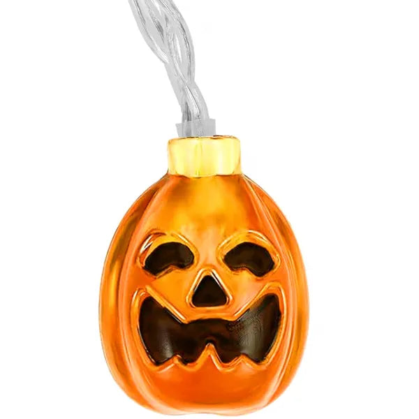 Halloween tökös LED fényfüzér 20 LED, 3,2 m, IP44, távirányító