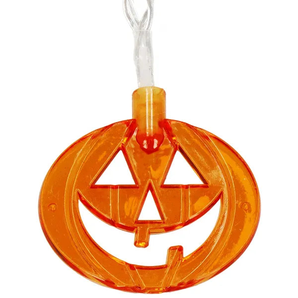 Halloween töklámpás fényfüzér 20 LED, meleg fehér, 3,3 m, elemes