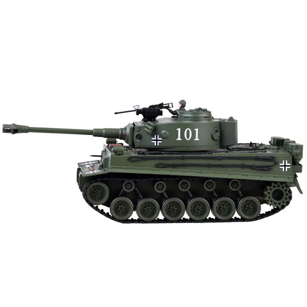 1:18 RC Tiger harckocsi BB lövedékkel, LED fénnyel, hanggal, 45 cm