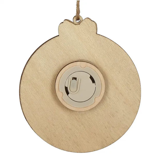 Fa LED-es karácsonyi dísz Mikulás motívummal, meleg fehér, 9,5 cm