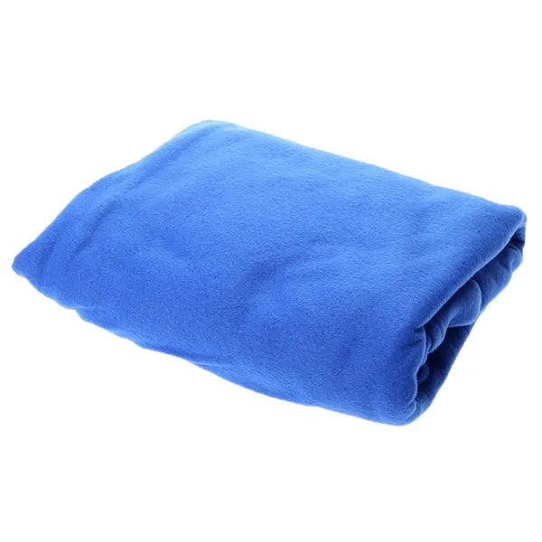 Fleece takaró ujjakkal, XXL, 138×180 cm, kék