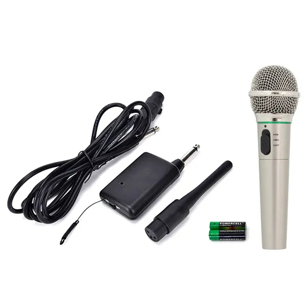 AG100B vezeték nélküli/vezetékes mikrofon, FM 110–120 MHz, 6,35 mm jack