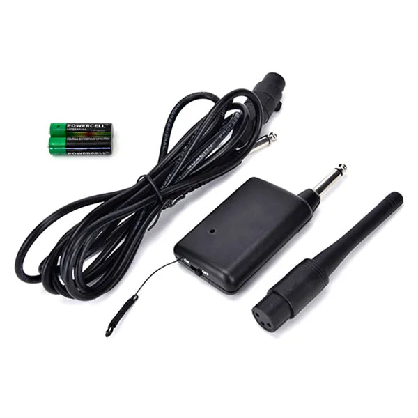 AG100B vezeték nélküli/vezetékes mikrofon, FM 110–120 MHz, 6,35 mm jack