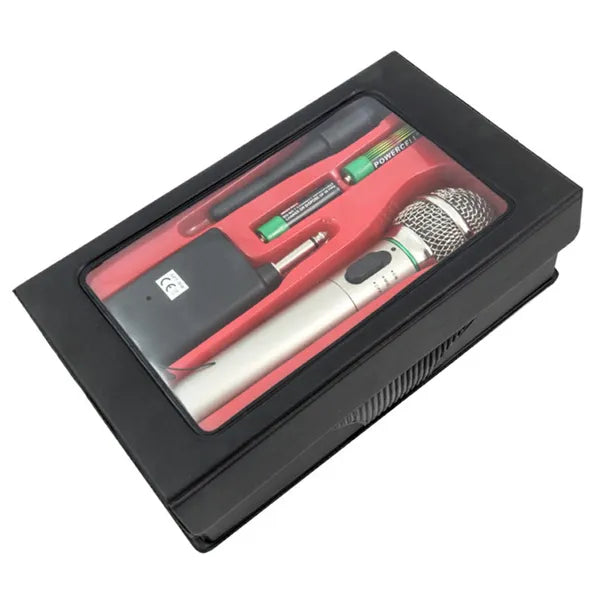 AG100B vezeték nélküli/vezetékes mikrofon, FM 110–120 MHz, 6,35 mm jack